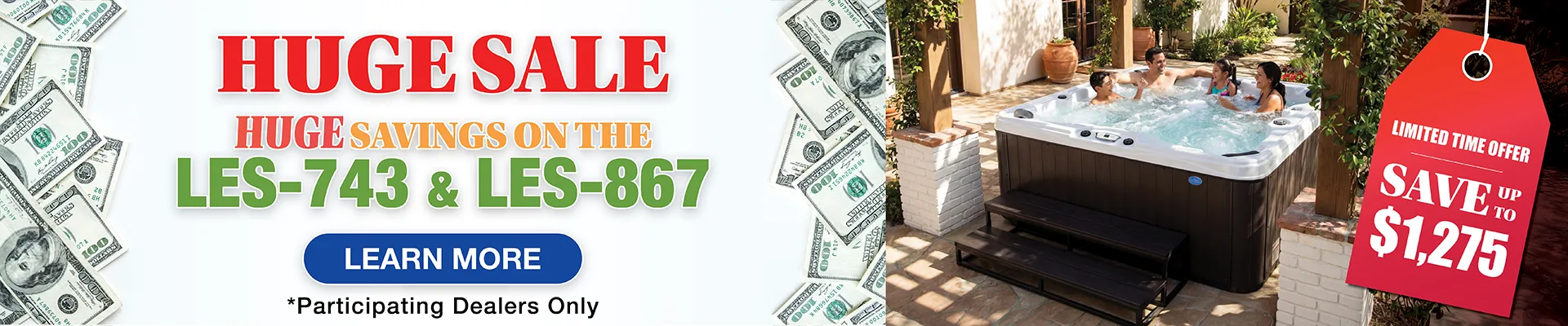 Calspas hot tub being used in a family setting - Lyon